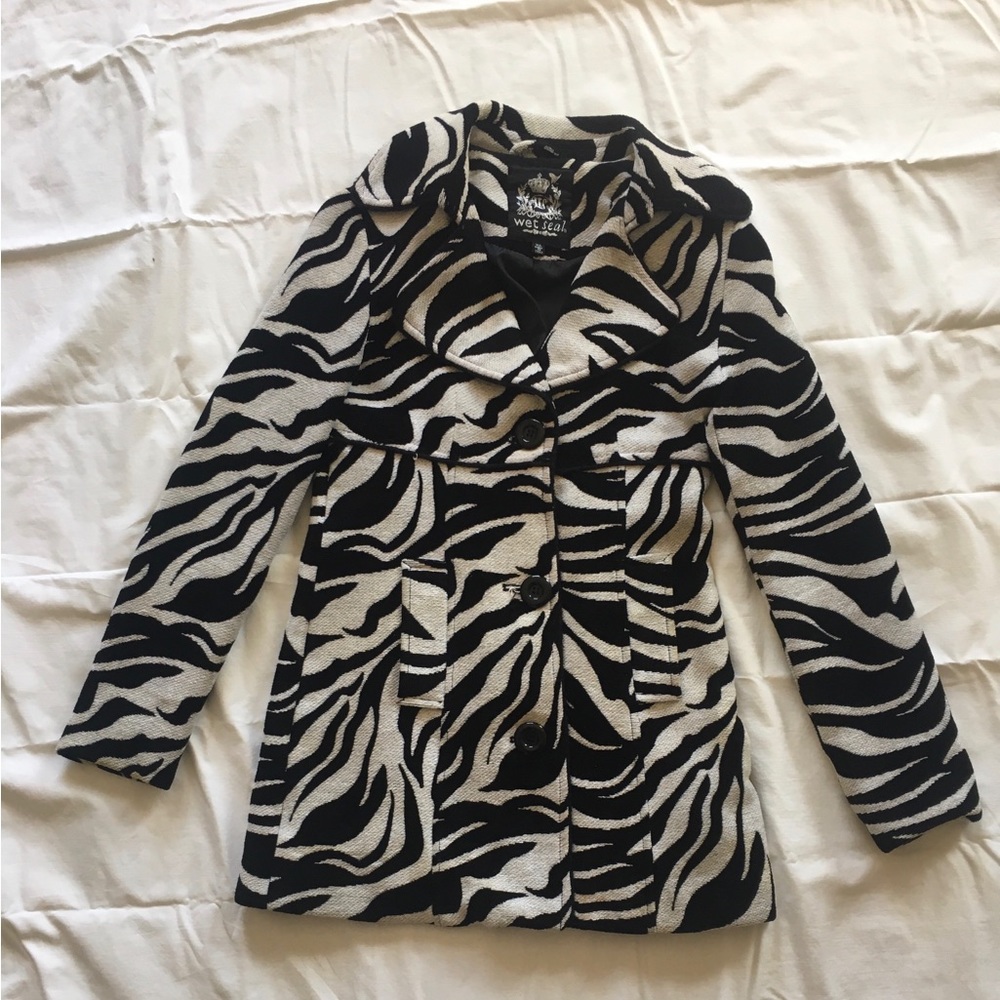 Wet Seal Zebra Print Coat.